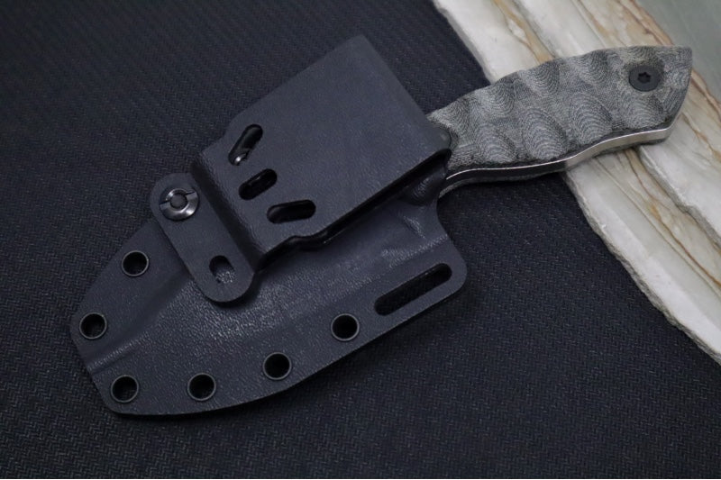 White River Knives GTI 3 - Drop Point Blade / Stonewash Finish / Grooved Contoured Micarta Handle WRGTI3-LBO