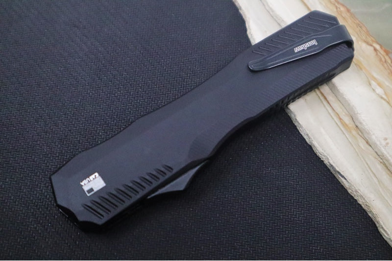 Kershaw 9000BLK Livewire OTF - Black Anodized Aluminum Handle / CPM-Magnacut / Spearpoint Blade / Black Finish - Northwest Knives