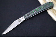 White River Knives Trailhead Trapper Slipjoint Custom - Black Carbon Fiber Burl Handle / Trapper Blade / CPM-S35VN Steel - Northwest Knives