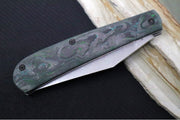 White River Knives Trailhead Trapper Slipjoint Custom - Black Carbon Fiber Burl Handle / Trapper Blade / CPM-S35VN Steel - Northwest Knives