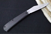 White River Knives Trailhead Trapper Slipjoint Custom - Black Carbon Fiber Handle / Trapper Blade / CPM-S35VN Steel - Northwest Knives