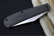 White River Knives Trailhead Trapper Slipjoint Custom - Black Carbon Fiber Handle / Trapper Blade / CPM-S35VN Steel - Northwest Knives