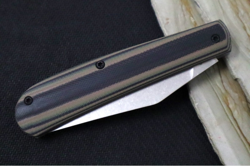 White River Knives Trailhead Trapper Slipjoint Custom - Camo Black and Tan G-10 Handle / Trapper Blade / CPM-S35VN Steel