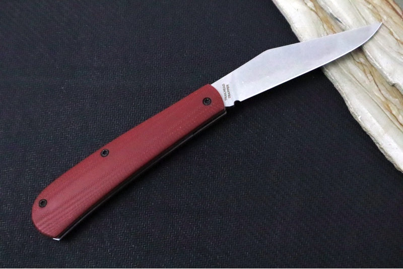 White River Knives Trailhead Trapper Slipjoint Custom - Red G-10 Handle / Trapper Blade / CPM-S35VN Steel