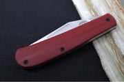 White River Knives Trailhead Trapper Slipjoint Custom - Red G-10 Handle / Trapper Blade / CPM-S35VN Steel - Northwest Knives