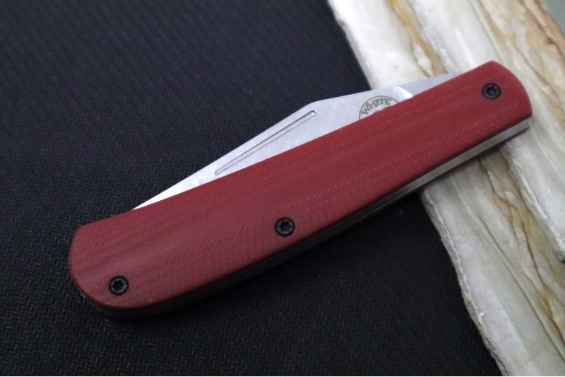 White River Knives Trailhead Trapper Slipjoint Custom - Red G-10 Handle / Trapper Blade / CPM-S35VN Steel - Northwest Knives
