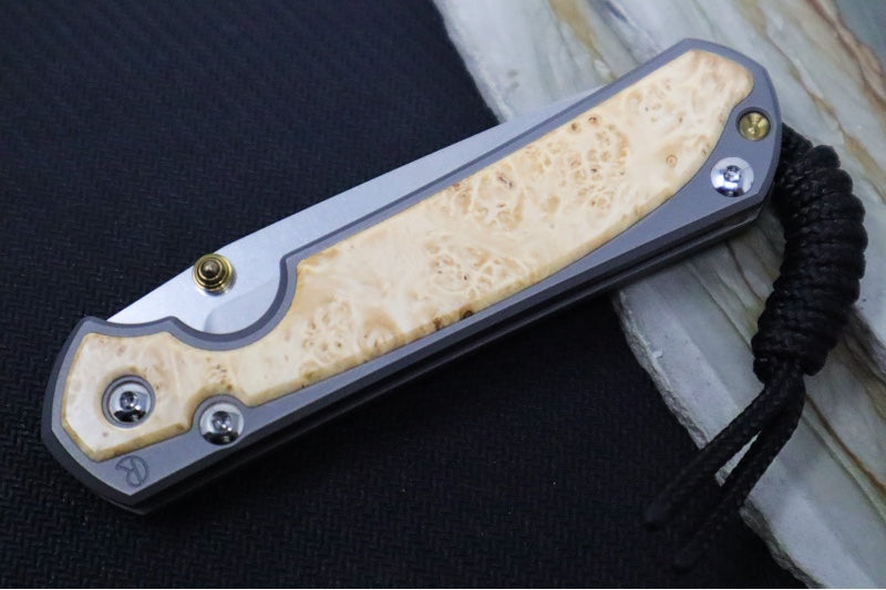 Chris Reeve Knives Small Sebenza 31 LEFT HAND - Insingo Blade / CPM-Magnacut Steel / Box Elder Inlay S31-1127 (A1) - Northwest Knives
