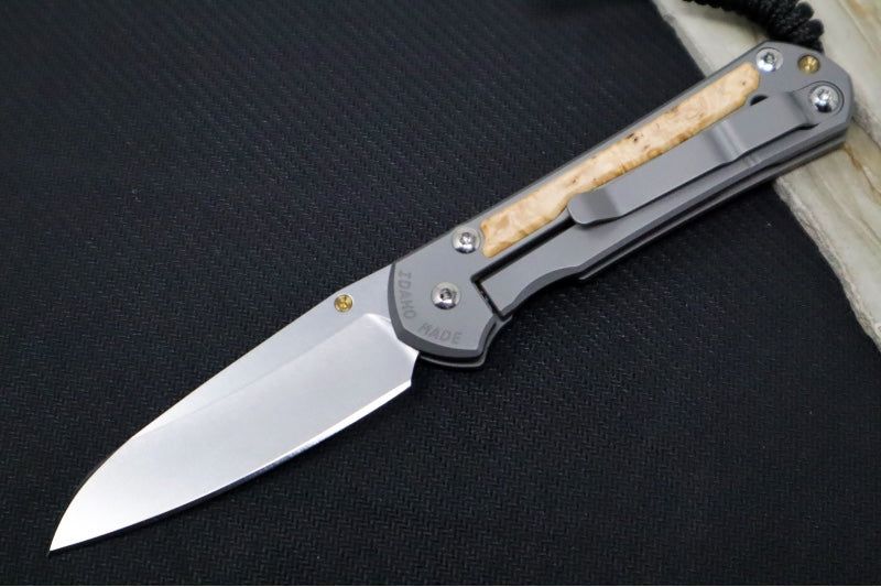 Chris Reeve Knives Small Sebenza 31 LEFT HAND - Insingo Blade / CPM-Magnacut Steel / Box Elder Inlay S31-1127 (A2) - Northwest Knives