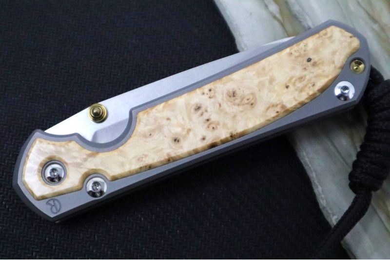 Chris Reeve Knives Small Sebenza 31 LEFT HAND - Insingo Blade / CPM-Magnacut Steel / Box Elder Inlay S31-1127 (A2) - Northwest Knives