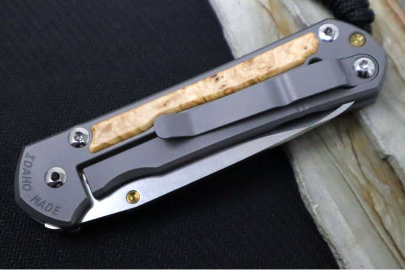 Chris Reeve Knives Small Sebenza 31 LEFT HAND - Insingo Blade / CPM-Magnacut Steel / Box Elder Inlay S31-1127 (A2)