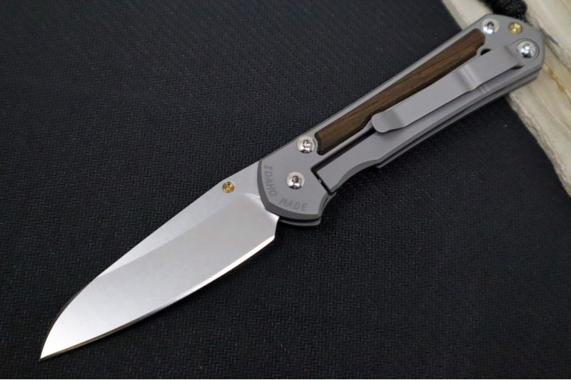 Chris Reeve Knives Small Sebenza 31 LEFT HAND - Insingo Blade / CPM-Magnacut Steel / Macassar Ebony Inlay S31-1129 (A1) - Northwest Knives