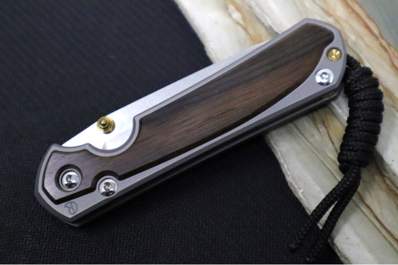 Chris Reeve Knives Small Sebenza 31 LEFT HAND - Insingo Blade / CPM-Magnacut Steel / Macassar Ebony Inlay S31-1129 (A1)