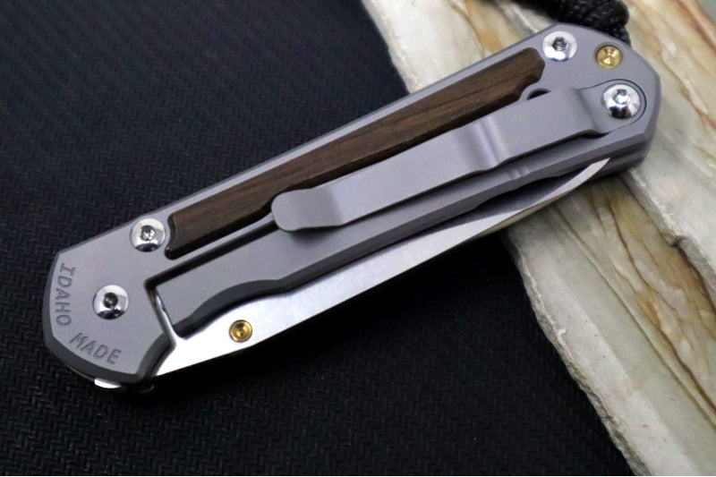 Chris Reeve Knives Small Sebenza 31 LEFT HAND - Insingo Blade / CPM-Magnacut Steel / Macassar Ebony Inlay S31-1129 (A1)