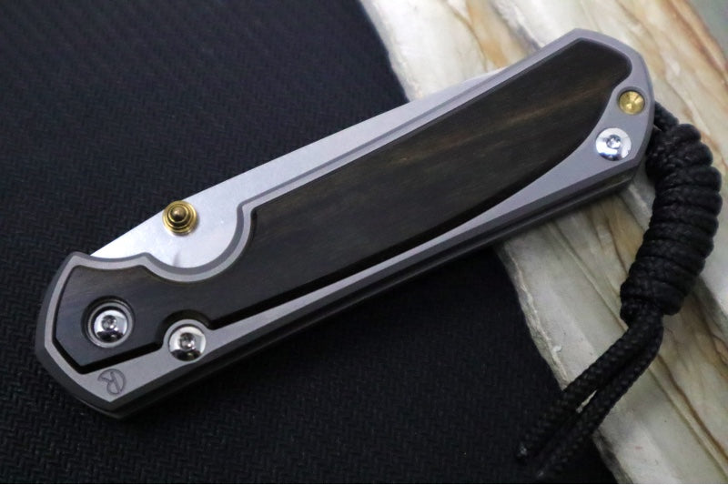Chris Reeve Knives Small Sebenza 31 LEFT HAND - Insingo Blade / CPM-Magnacut Steel / Macassar Ebony Inlay S31-1129 (A2) - Northwest Knives