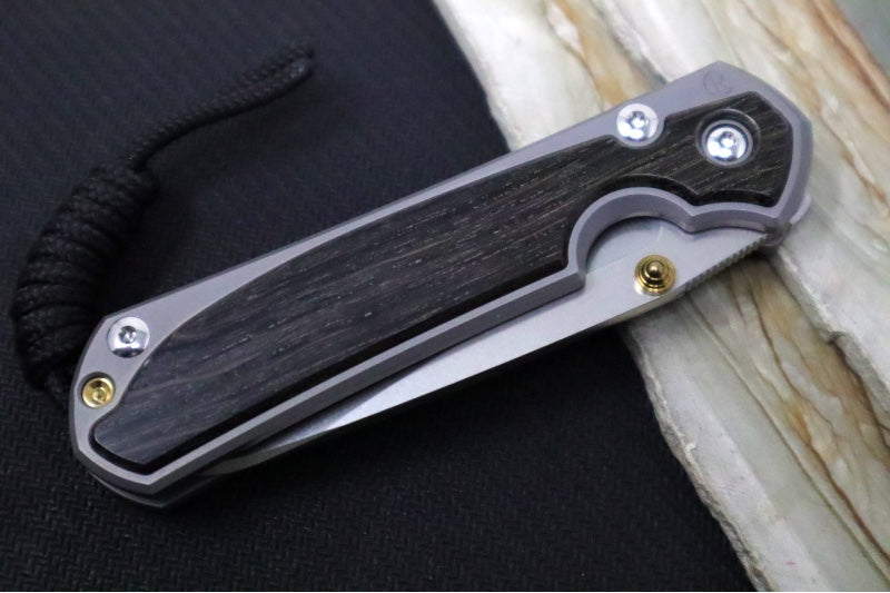 Chris Reeve Knives Small Sebenza 31 LEFT HAND - Insingo Blade / CPM-Magnacut Steel / Bog Oak Inlay S31-1125 (A2) - Northwest Knives