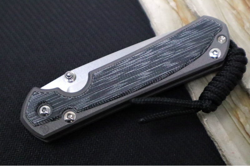 Chris Reeve Knives Small Sebenza 31 LEFT HAND - Insingo Blade / Black Canvas Micarta Inlay / CPM-Magnacut Steel S31-1221