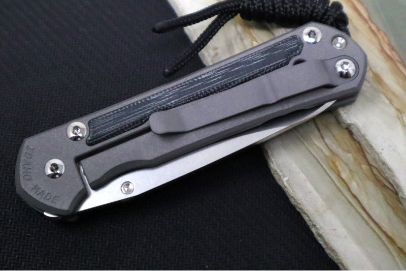 Chris Reeve Knives Small Sebenza 31 LEFT HAND - Insingo Blade / Black Canvas Micarta Inlay / CPM-Magnacut Steel S31-1221