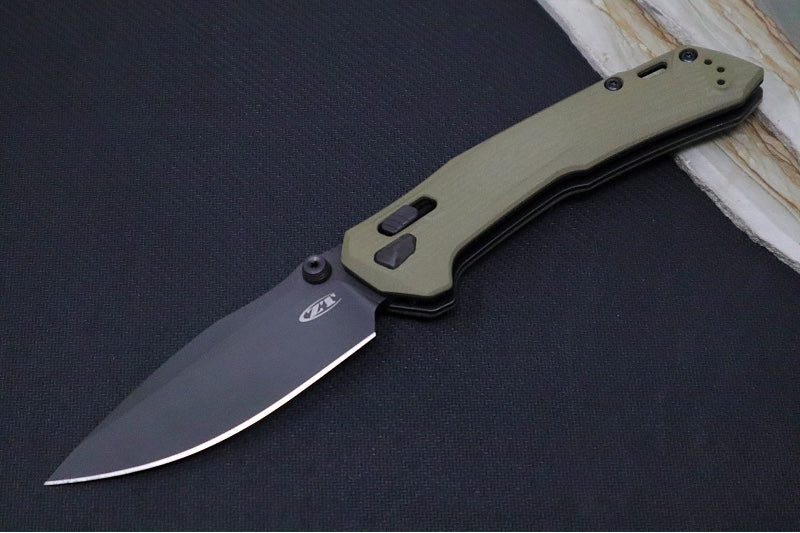Zero Tolerance 0203 Manual Folder - CPM-M4 Steel / Black PVD Finish / Textured Olive Drab G-10 Handle