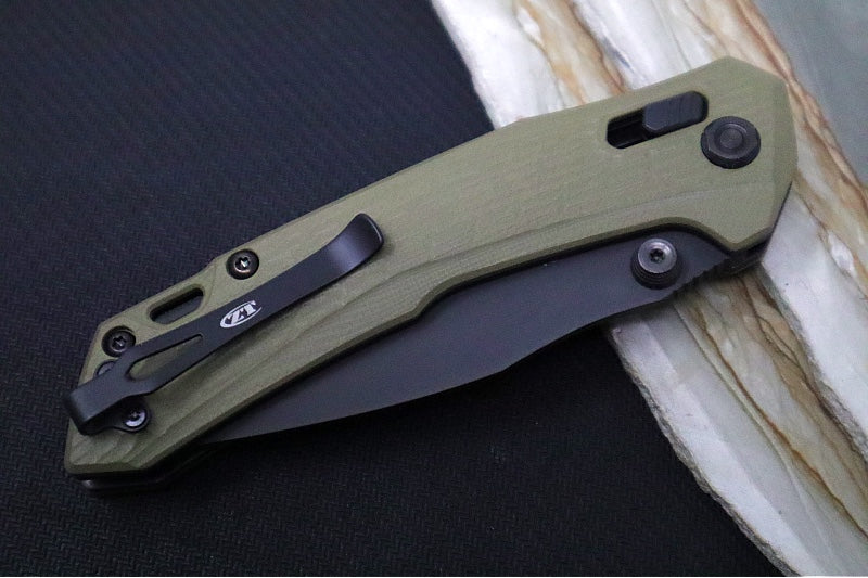 Zero Tolerance 0203 Manual Folder - CPM-M4 Steel / Black PVD Finish / Textured Olive Drab G-10 Handle