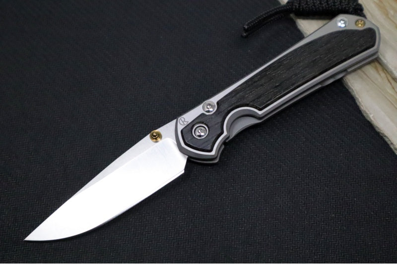 Chris Reeve Knives Small Sebenza 31 Polished - Drop Point Blade in CPM-Magnacut / Bog Oak Inlay (A8) S31-1620 - Northwest Knives