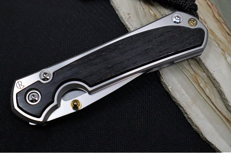 Chris Reeve Knives Small Sebenza 31 Polished - Drop Point Blade in CPM-Magnacut / Bog Oak Inlay (A8) S31-1620 - Northwest Knives