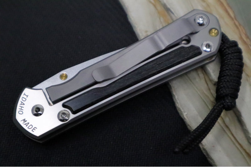 Chris Reeve Knives Small Sebenza 31 Polished - Drop Point Blade in CPM-Magnacut / Bog Oak Inlay (A8) S31-1620