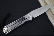 Chris Reeve Knives Small Sebenza 31 Polished - Drop Point Blade in CPM-Magnacut / Bog Oak Inlay (A7) S31-1620 - Northwest Knives