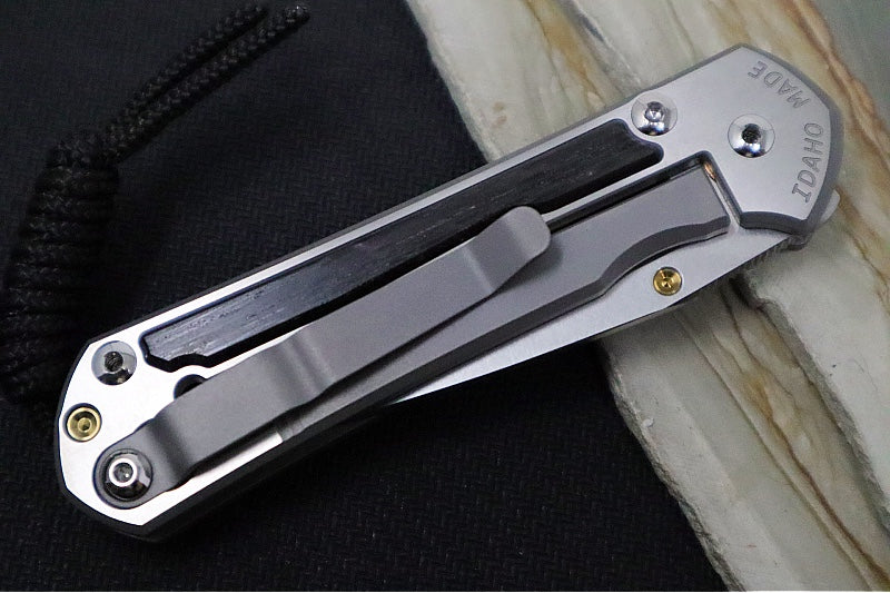 Chris Reeve Knives Small Sebenza 31 Polished - Drop Point Blade in CPM-Magnacut / Bog Oak Inlay (A7) S31-1620