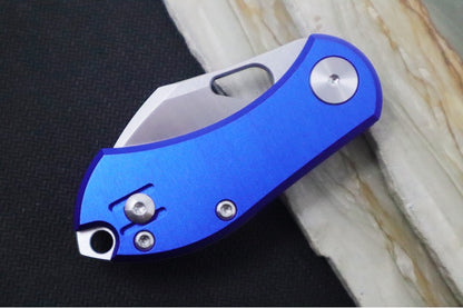 GiantMouse Nibbler Folder - Bohler N690 Steel / Wharncliffe Blade / Blue Anodized Aluminum Handle NIBBLER-ALU-BLUE