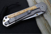 Chris Reeve Knives Small Sebenza 31 - CPM-Magnacut Steel / Polished Drop Point / Box Elder Inlay (A1) S31-1628 - Northwest Knives