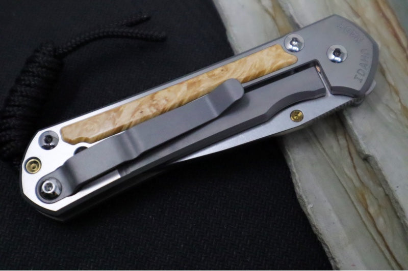 Chris Reeve Knives Small Sebenza 31 - CPM-Magnacut Steel / Polished Drop Point / Box Elder Inlay (A1) S31-1628