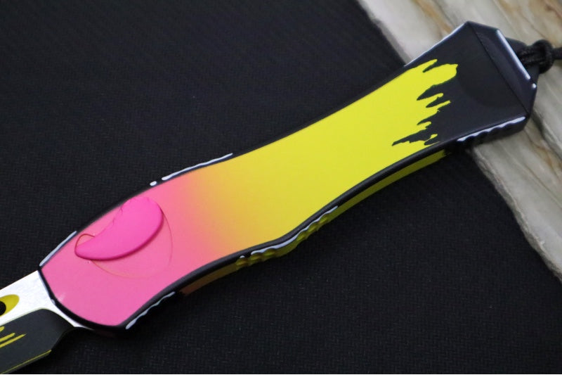 Heretic Knives Hydra Cel Shade "Pink Lemonade" Single Action OTF - Painted Recurve Blade / CPM-Magnacut Steel / "Pink Lemonade" Painted Aluminum Handle H408-CS-PL