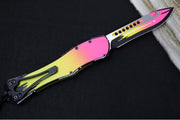 Heretic Knives Hydra Cel Shade "Pink Lemonade" Single Action OTF - Painted Recurve Blade / CPM-Magnacut Steel / "Pink Lemonade" Painted Aluminum Handle H408-CS-PL - Northwest Knives