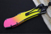 Heretic Knives Hydra Cel Shade "Pink Lemonade" Single Action OTF - Painted Recurve Blade / CPM-Magnacut Steel / "Pink Lemonade" Painted Aluminum Handle H408-CS-PL - Northwest Knives