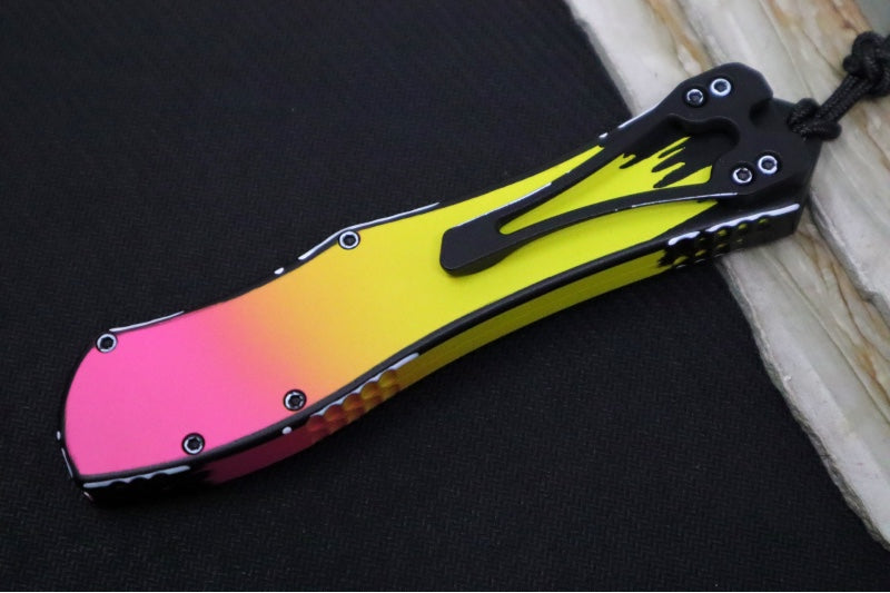 Heretic Knives Hydra Cel Shade "Pink Lemonade" Single Action OTF - Painted Recurve Blade / CPM-Magnacut Steel / "Pink Lemonade" Painted Aluminum Handle H408-CS-PL - Northwest Knives