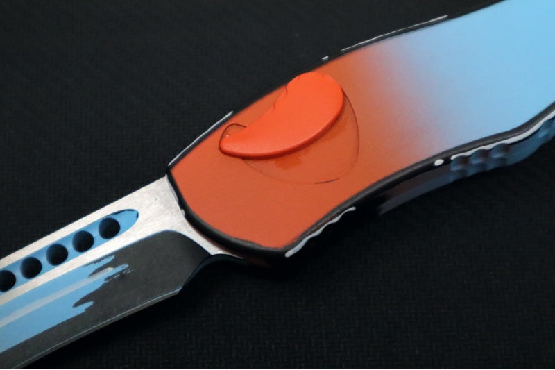 Heretic Knives Hydra Cel Shade "GT-40" Single Action OTF - Painted Recurve Blade / CPM-Magnacut Steel / "GT-40" Painted Aluminum Handle H408-CS-GT