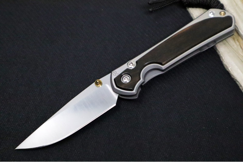 Chris Reeve Knives Small Sebenza 31 - CPM-Magnacut Steel / Polished Drop Point / Macassar Ebony Inlay (A2) S31-1636