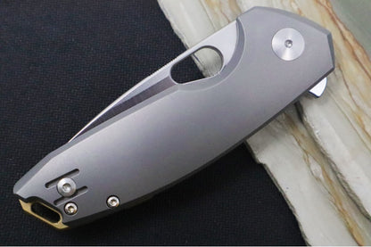 GiantMouse Tribeca Folder - CPM-Magnacut Steel / Drop Point Blade / Full Titanium Handle TRIBECA-TITANIUM