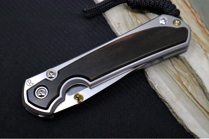 Chris Reeve Knives Small Sebenza 31 - CPM-Magnacut Steel / Polished Drop Point / Macassar Ebony Inlay (A2) S31-1636