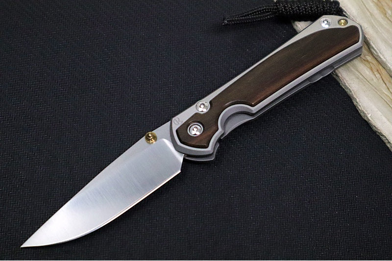 Chris Reeve Knives Small Sebenza 31 - CPM-Magnacut Steel / Polished Drop Point / Macassar Ebony Inlay (A1) S31-1636
