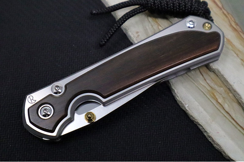 Chris Reeve Knives Small Sebenza 31 - CPM-Magnacut Steel / Polished Drop Point / Macassar Ebony Inlay (A1) S31-1636