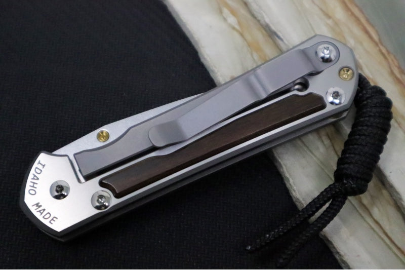 Chris Reeve Knives Small Sebenza 31 - CPM-Magnacut Steel / Polished Drop Point / Macassar Ebony Inlay (A1) S31-1636