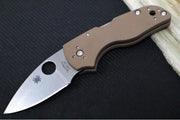 Spyderco Lil Native Backlock SPRINT RUN - Brown G-10 Handle / CPM-15V Steel / Stonewashed Finish C230MBGPBN15V - Northwest Knives