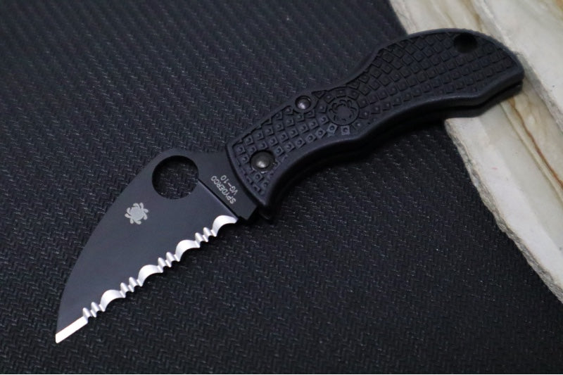 Spyderco ManBug- Black FRN Handle / VG10 Steel / Wharncliffe Serrated Blade MBKWSBK