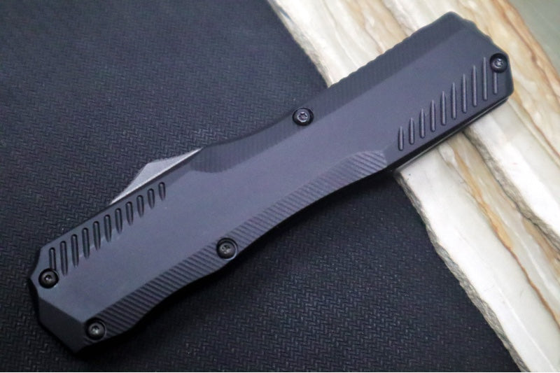 Kershaw 9000T Livewire OTF - Black Anodized Aluminum Handle / CPM-Magnacut / Tanto Blade / Black Oxide Finish - Northwest Knives