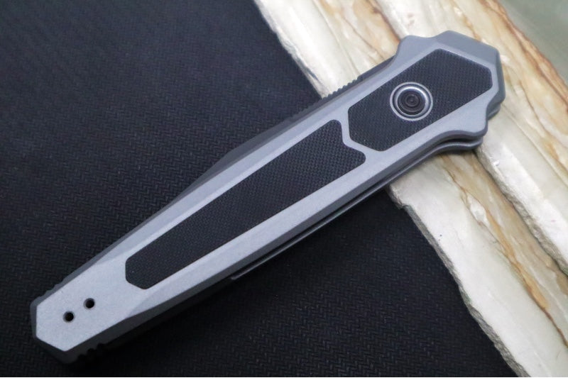 Kershaw 7951 Launch 17 Auto - CPM-S35VN Steel / Black Clip Point Blade / Gray Aluminum Handle with Black G10 Insert