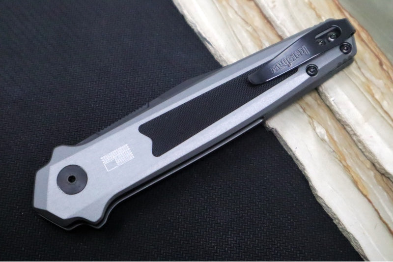 Kershaw 7951 Launch 17 Auto - CPM-S35VN Steel / Black Clip Point Blade / Gray Aluminum Handle with Black G10 Insert
