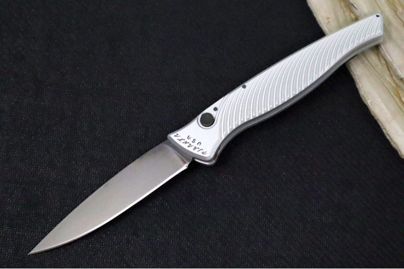 Piranha Knives "DNA" - Black Blade / CPM-S30V Blade / Silver Aluminum Handle