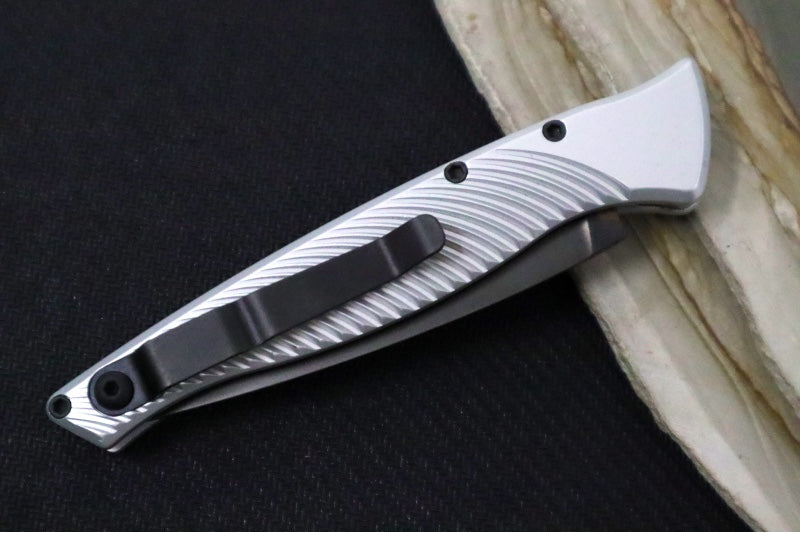 Piranha Knives "DNA" - Black Blade / CPM-S30V Blade / Silver Aluminum Handle