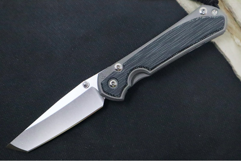 Chris Reeve Knives Small Sebenza 31 - Tanto / Black Canvas Micarta Inlay / CPM-Magnacut Steel S31-1228